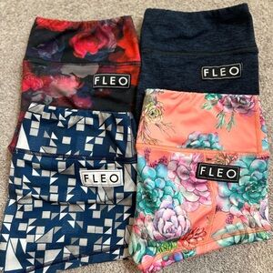FLEO shorts, all size small, $50 for 4 pairs.